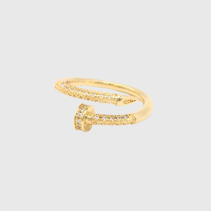 PAVE GOLD NAIL RING