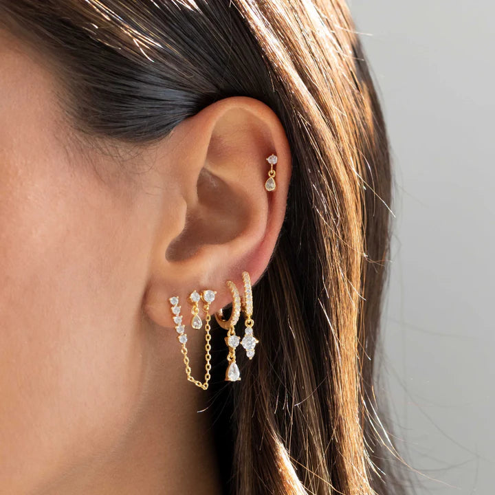 HADLEY CLUSTER HUGGIE EARRINGS