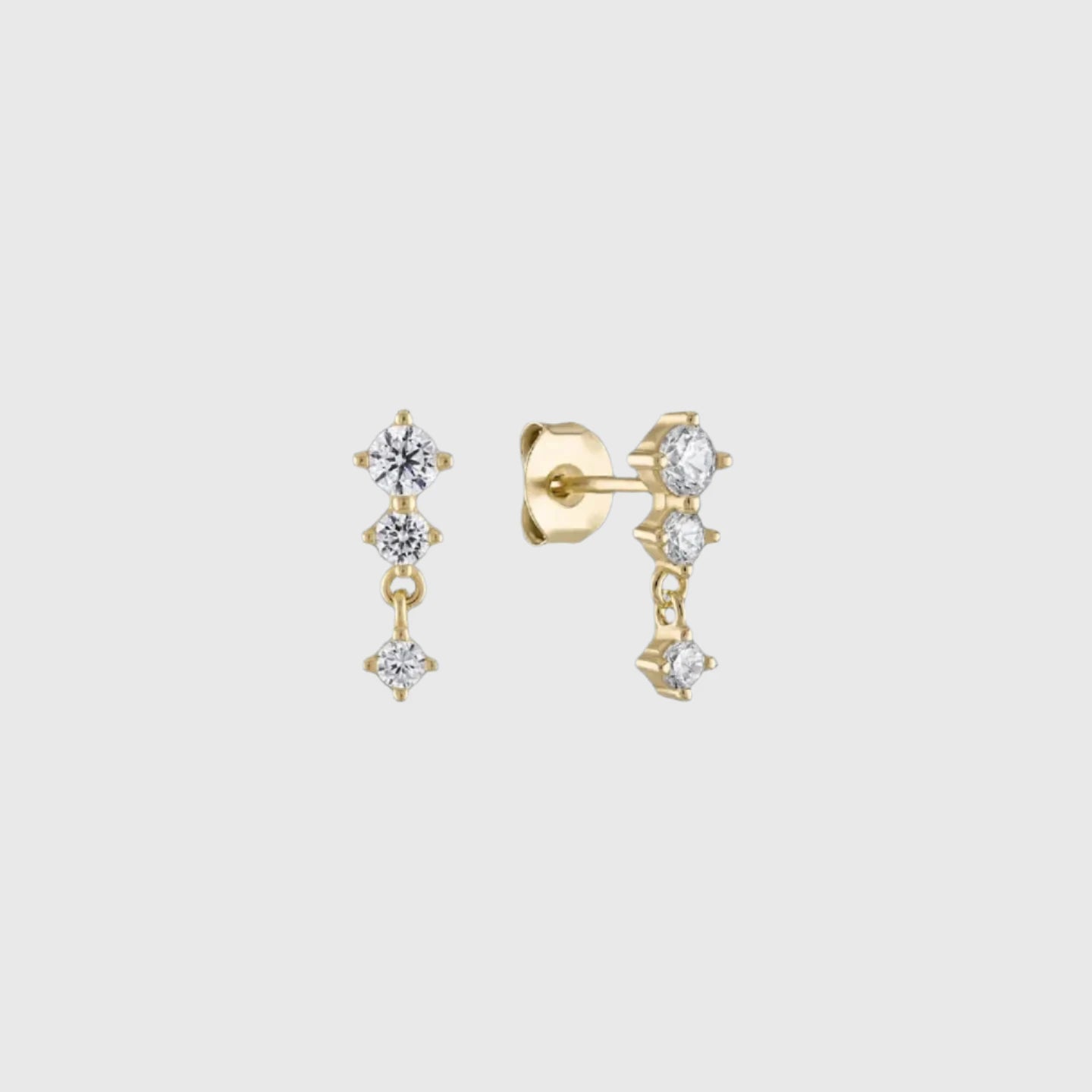 DROP LINK STUD EARRINGS