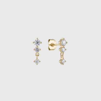 DROP LINK STUD EARRINGS