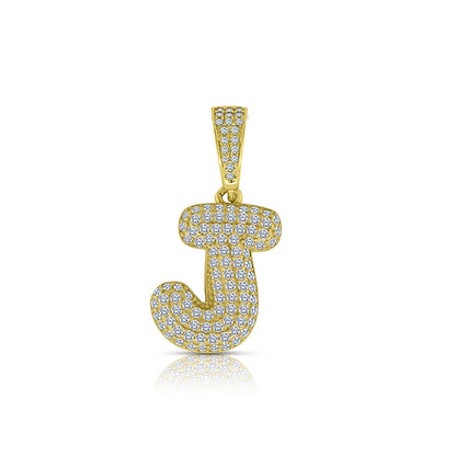 BABY ICED OUT INITIAL CHARM NECKLACE