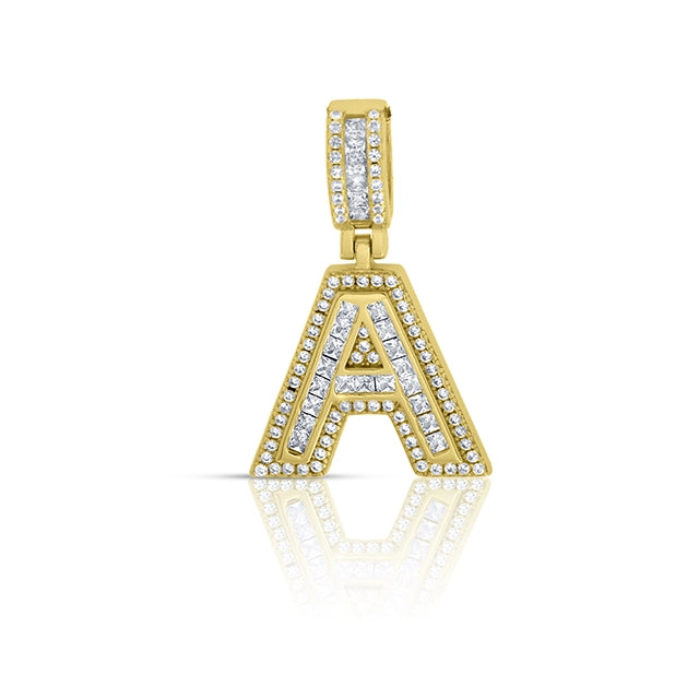 MINI BAGUETTE GOLD INITIAL CHARM NECKLACE