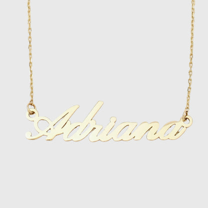 14K SOLID GOLD CUSTOM NAME NECKLACE