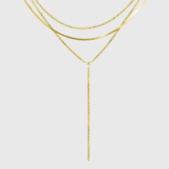 ARABELLA ADJUSTABLE LARIAT NECKLACE SET