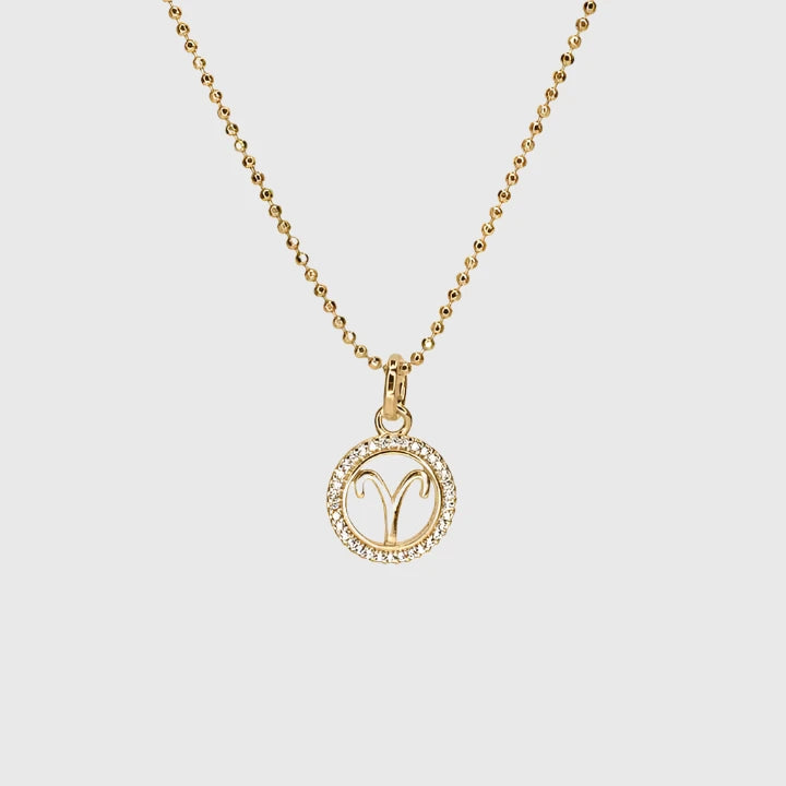 ARIES DIAMOND CHARM NECKLACE