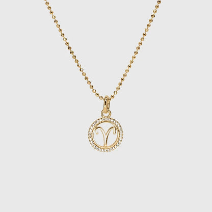 ARIES DIAMOND CHARM NECKLACE