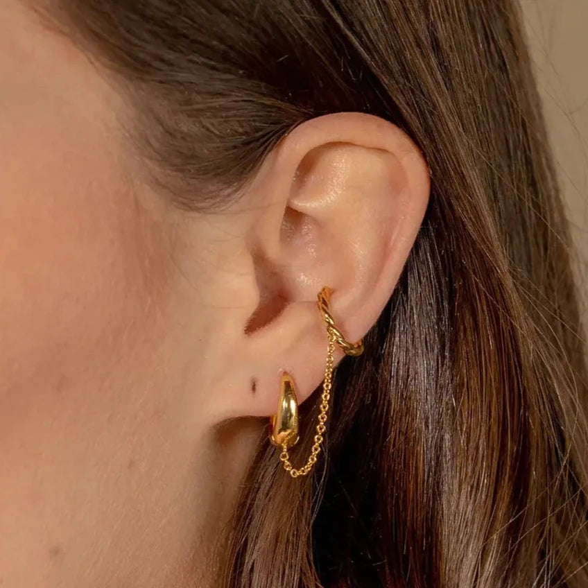 SALAH SINGLE TWISTED EAR CUFF EARRING