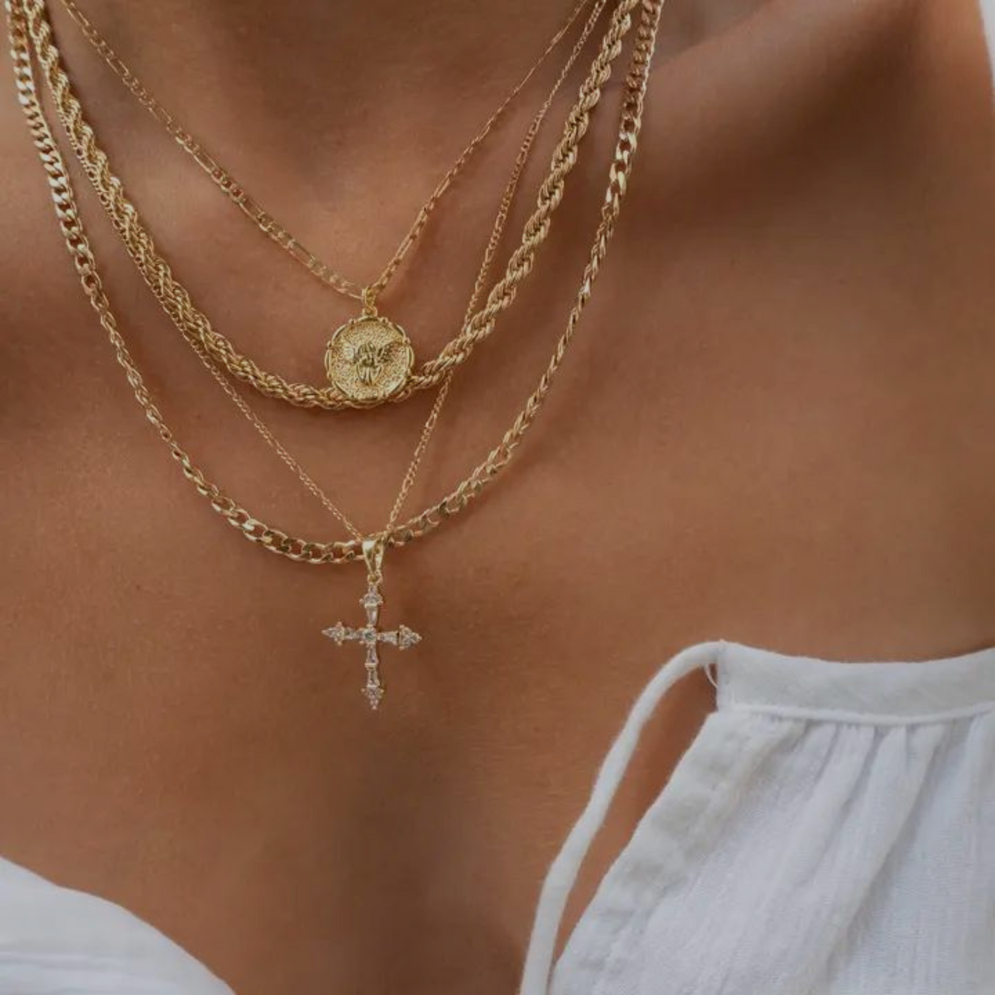 MARIA CROSS NECKLACE