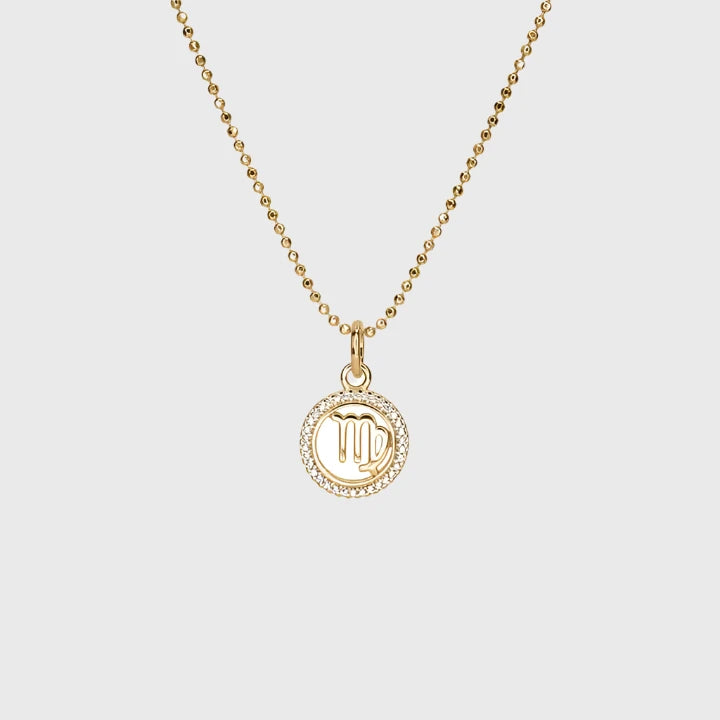 VIRGO DIAMOND CHARM NECKLACE