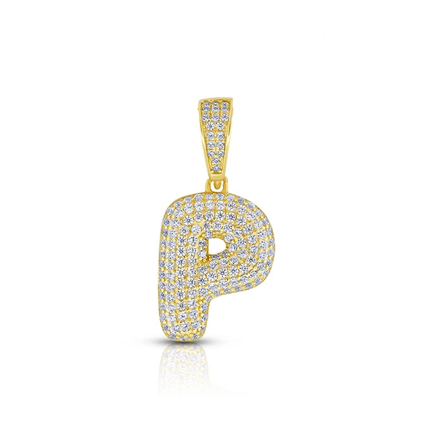 BABY ICED OUT INITIAL CHARM NECKLACE