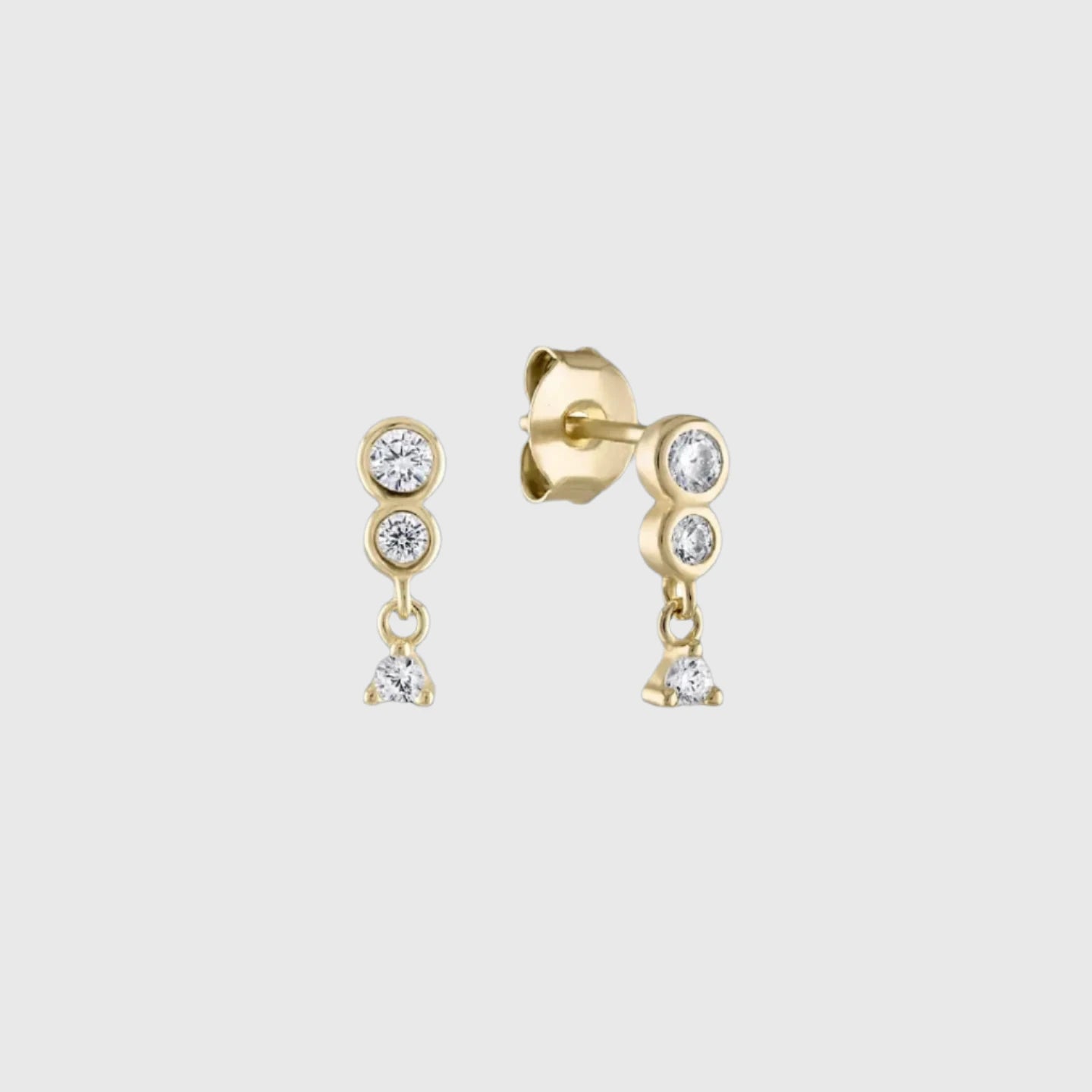 BRYNN BEZEL DROP EARRINGS