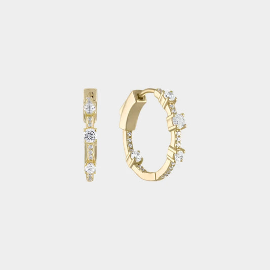 INSIDE OUT HOOP EARRINGS