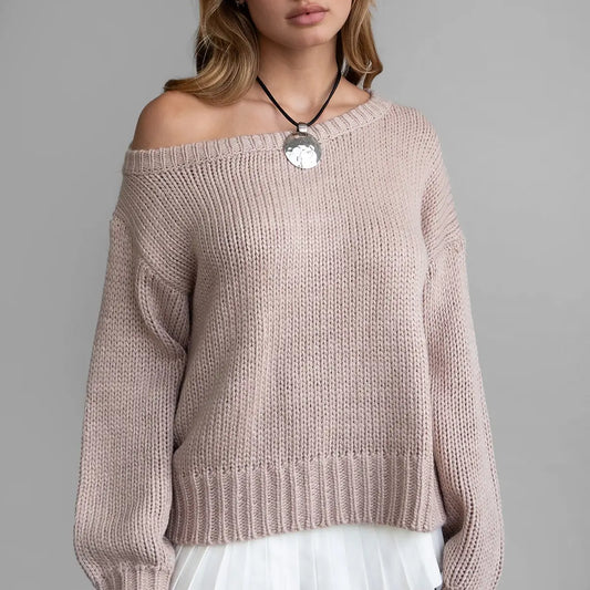 BRANDY RIBBED KNIT SWEATER