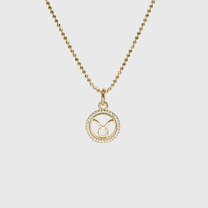 TAURUS DIAMOND CHARM NECKLACE