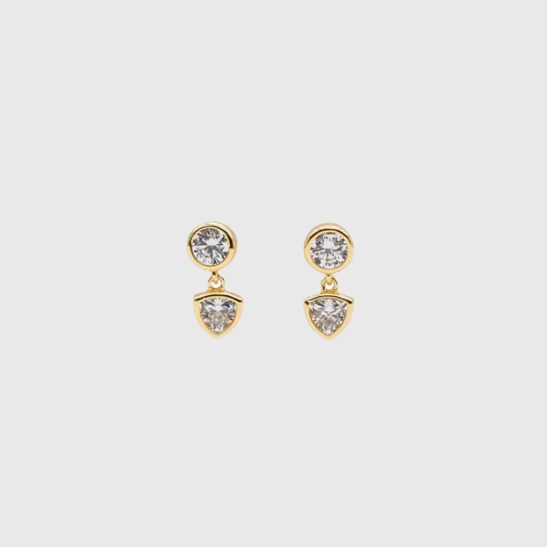 ELENA DIAMOND DROP STUD EARRINGS