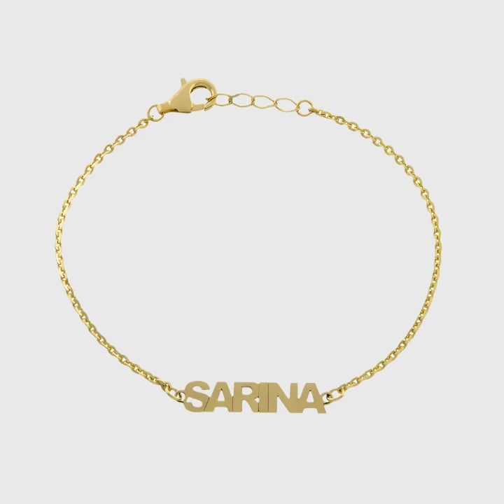 GOLD CUSTOM NAMEPLATE BRACELET