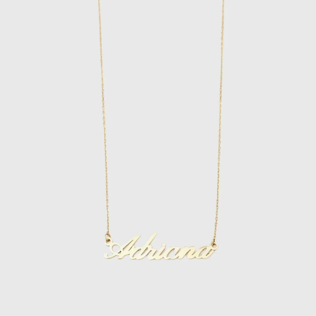 14K SOLID GOLD CUSTOM NAME NECKLACE