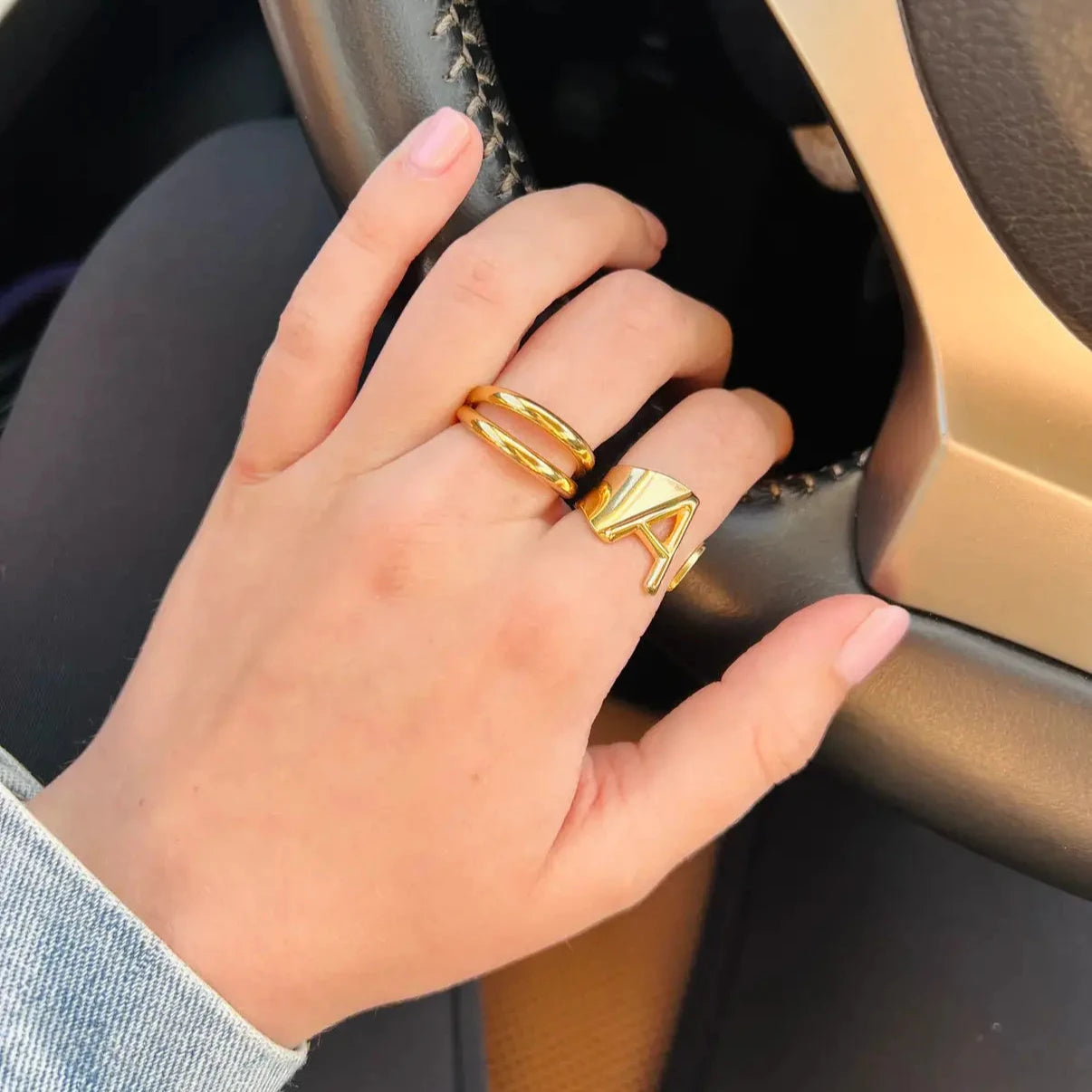 KENZ GOLD INITIAL RING