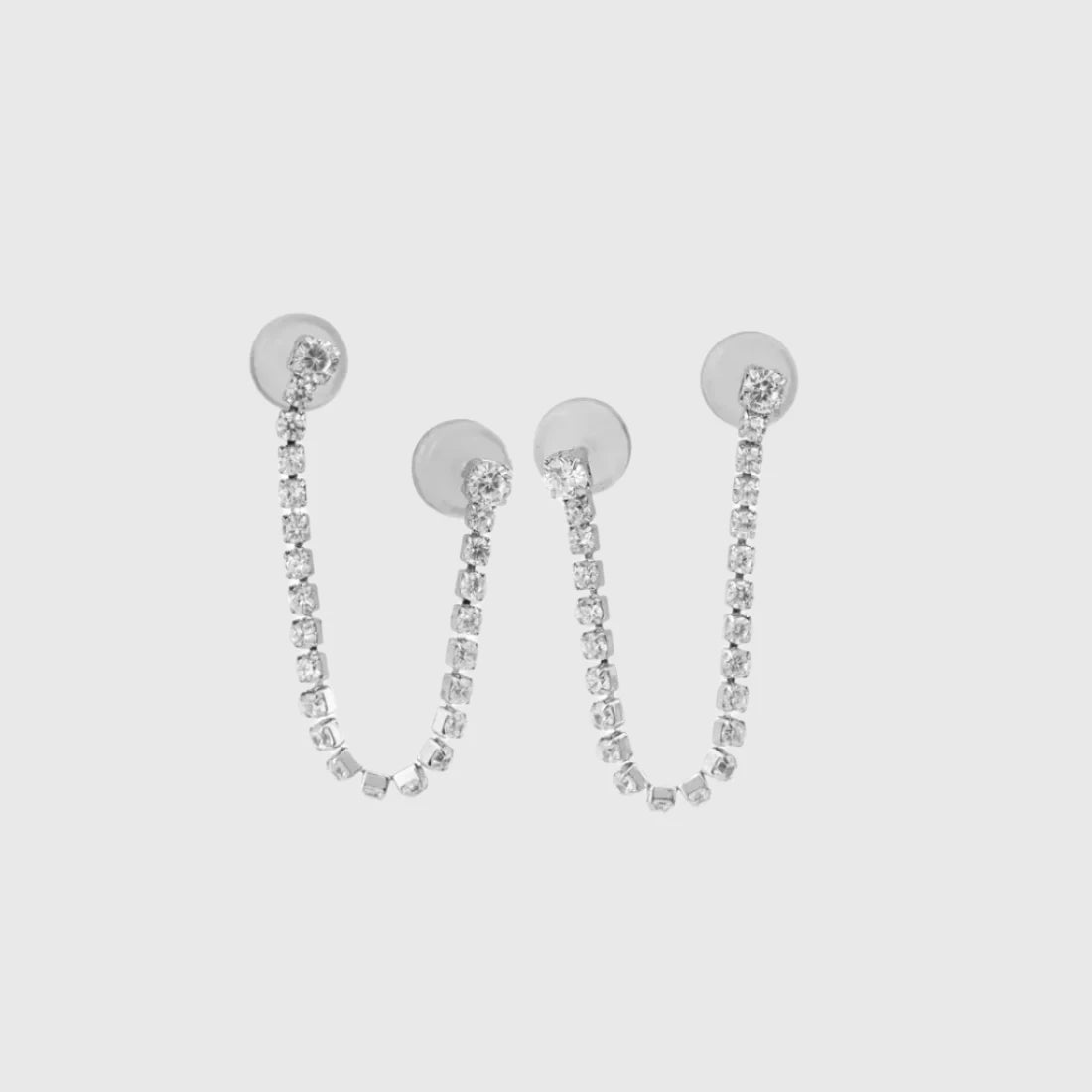 PAIGE DOUBLE STUD TENNIS EARRINGS