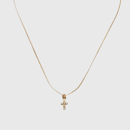 KAYLEIGH GOLD CROSS NECKLACE