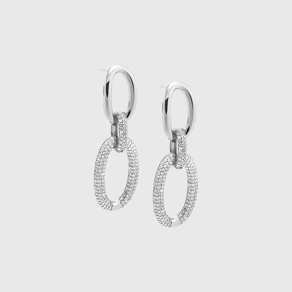 BELLA BLINGED DROP LINK EARRINGS