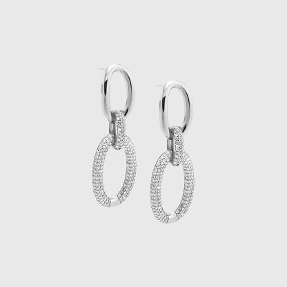 BELLA BLINGED DROP LINK EARRINGS