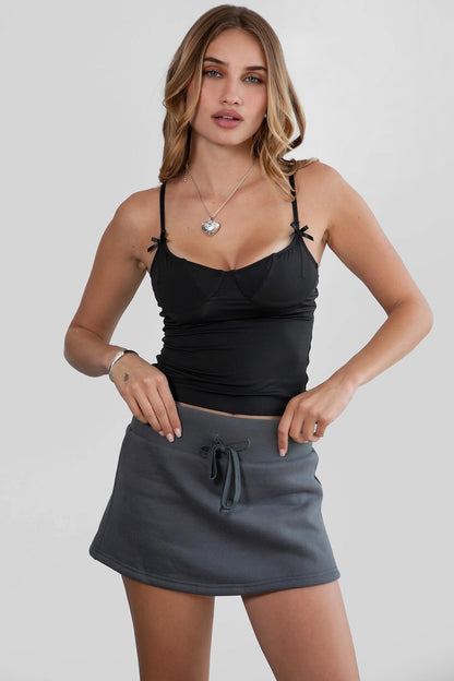 JEMMA FLEECE MINI SKIRT