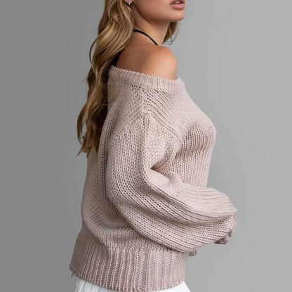 BRANDY RIBBED KNIT SWEATER