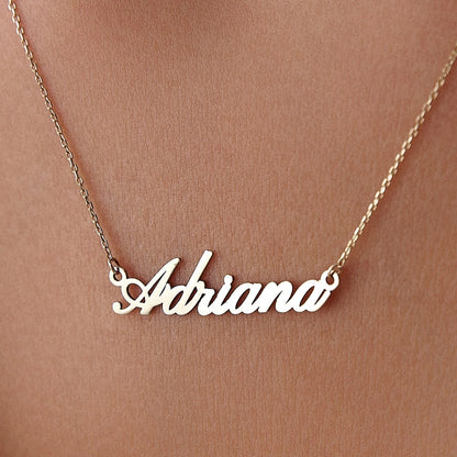 14K SOLID GOLD CUSTOM NAME NECKLACE