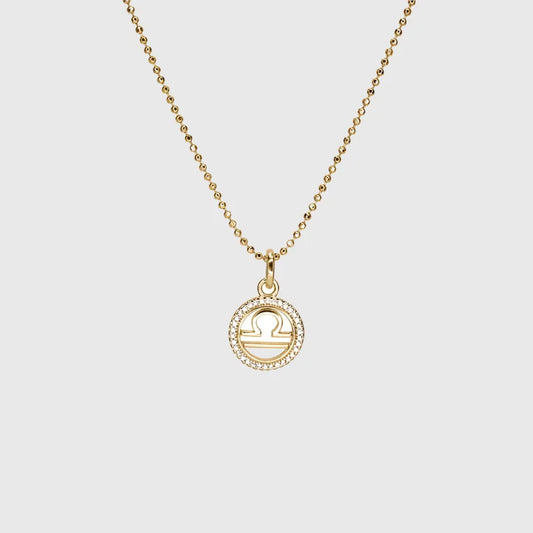 LIBRA DIAMOND CHARM NECKLACE