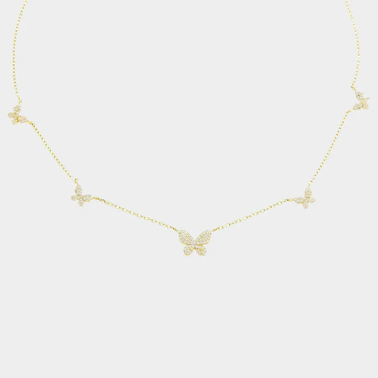 FARFALLA PAVE NECKLACE