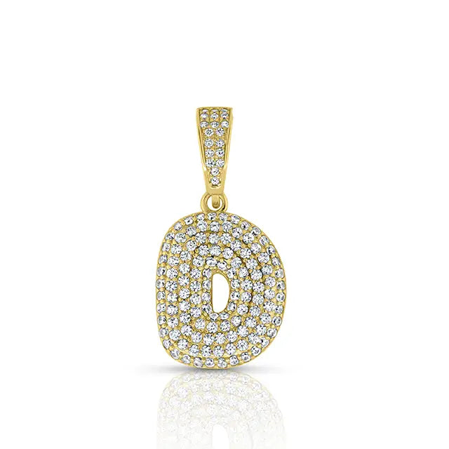 BABY ICED OUT INITIAL CHARM NECKLACE