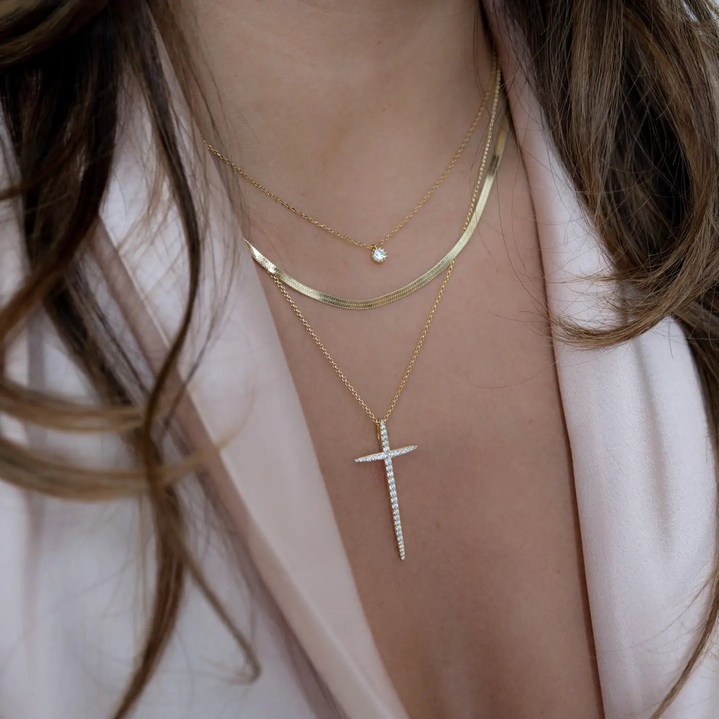 MADONNA JUMBO CROSS NECKLACE