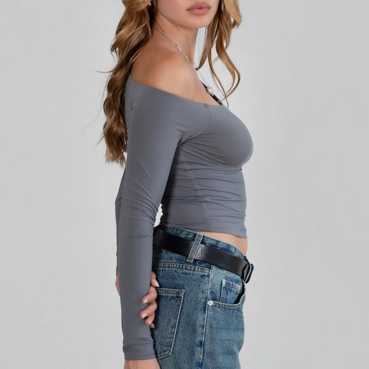 AUDREE ONE SHOULDER LONG SLEEVE