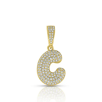 BABY ICED OUT INITIAL CHARM NECKLACE