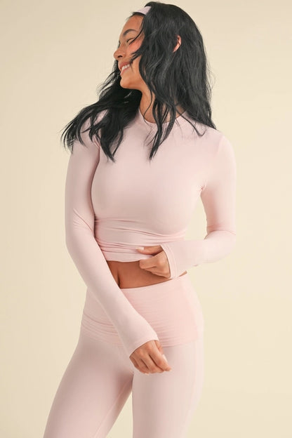 SOFIA SOFT KNIT JERSEY LONG SLEEVE - "STRAWBERRY MILKSHAKE"