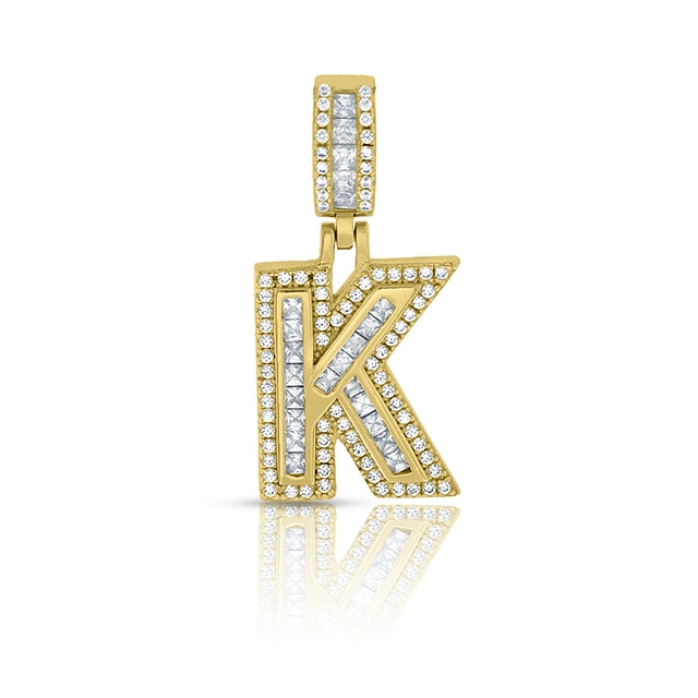 MINI BAGUETTE GOLD INITIAL CHARM NECKLACE