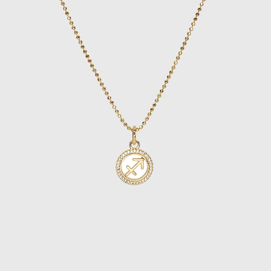 SAGITTARIUS DIAMOND CHARM NECKLACE