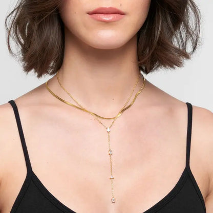 ARABELLA ADJUSTABLE LARIAT NECKLACE SET