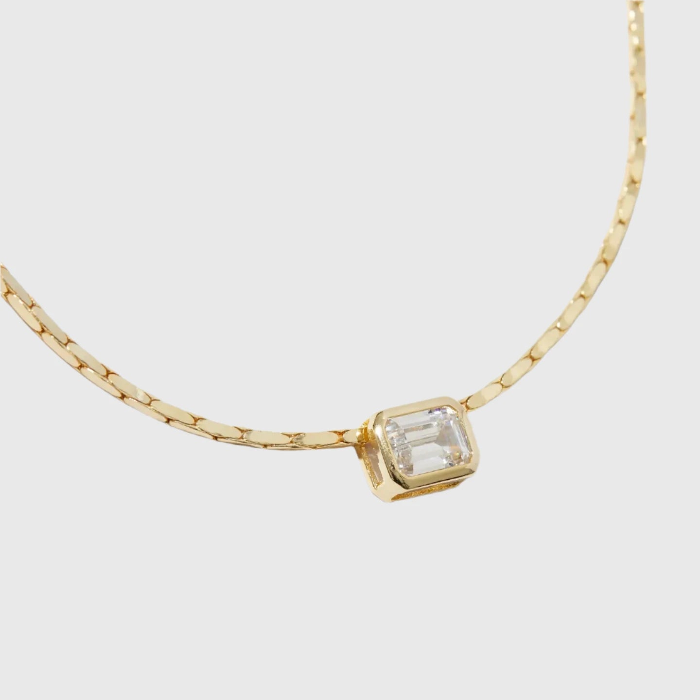 BAGUETTE BEZEL NECKLACE