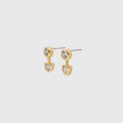 ELENA DIAMOND DROP STUD EARRINGS