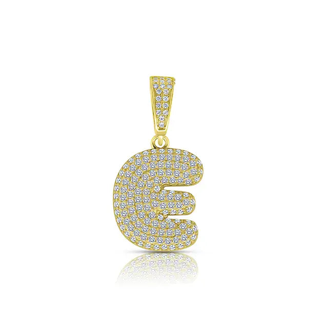 BABY ICED OUT INITIAL CHARM NECKLACE