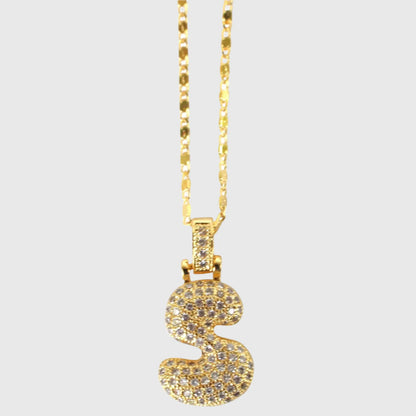 PAULINA PUFFY INITIAL NECKLACE