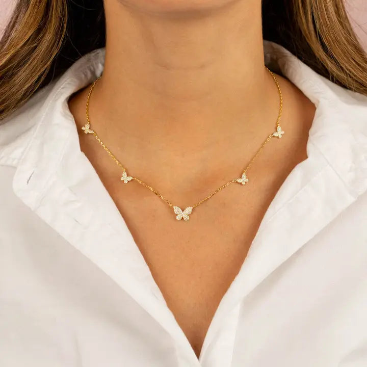 FARFALLA PAVE NECKLACE