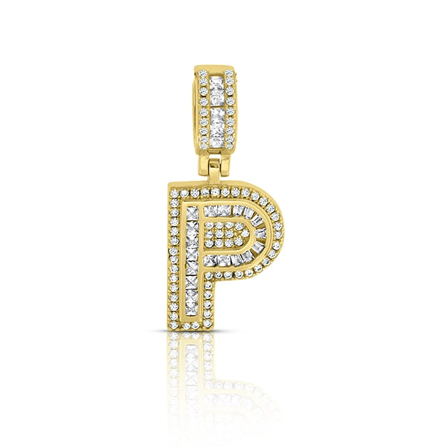 MINI BAGUETTE GOLD INITIAL CHARM NECKLACE