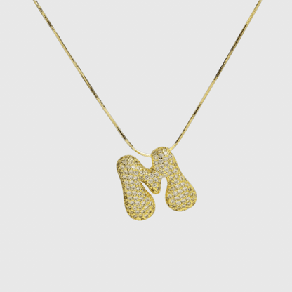 GOLD INITIAL WATERDROP NECKLACE - SHOP GABRIELLA MARIE