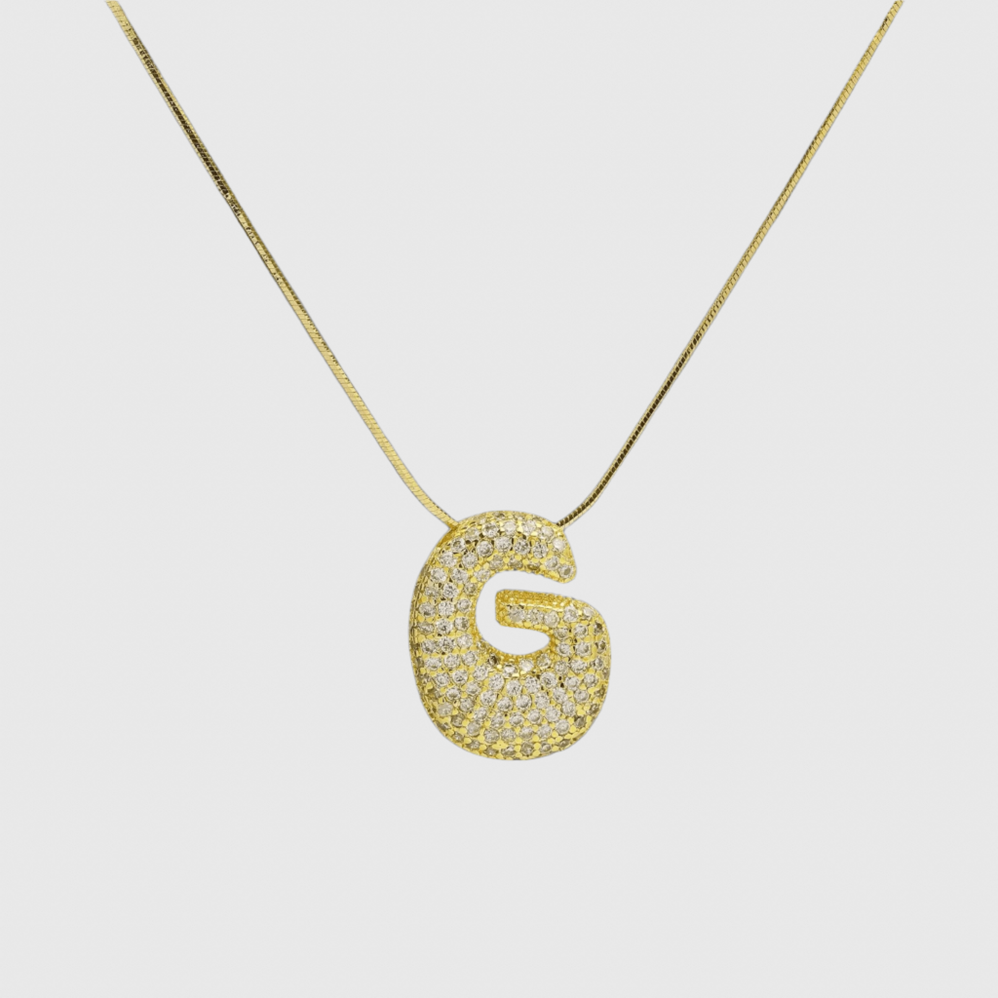 GOLD INITIAL WATERDROP NECKLACE - SHOP GABRIELLA MARIE