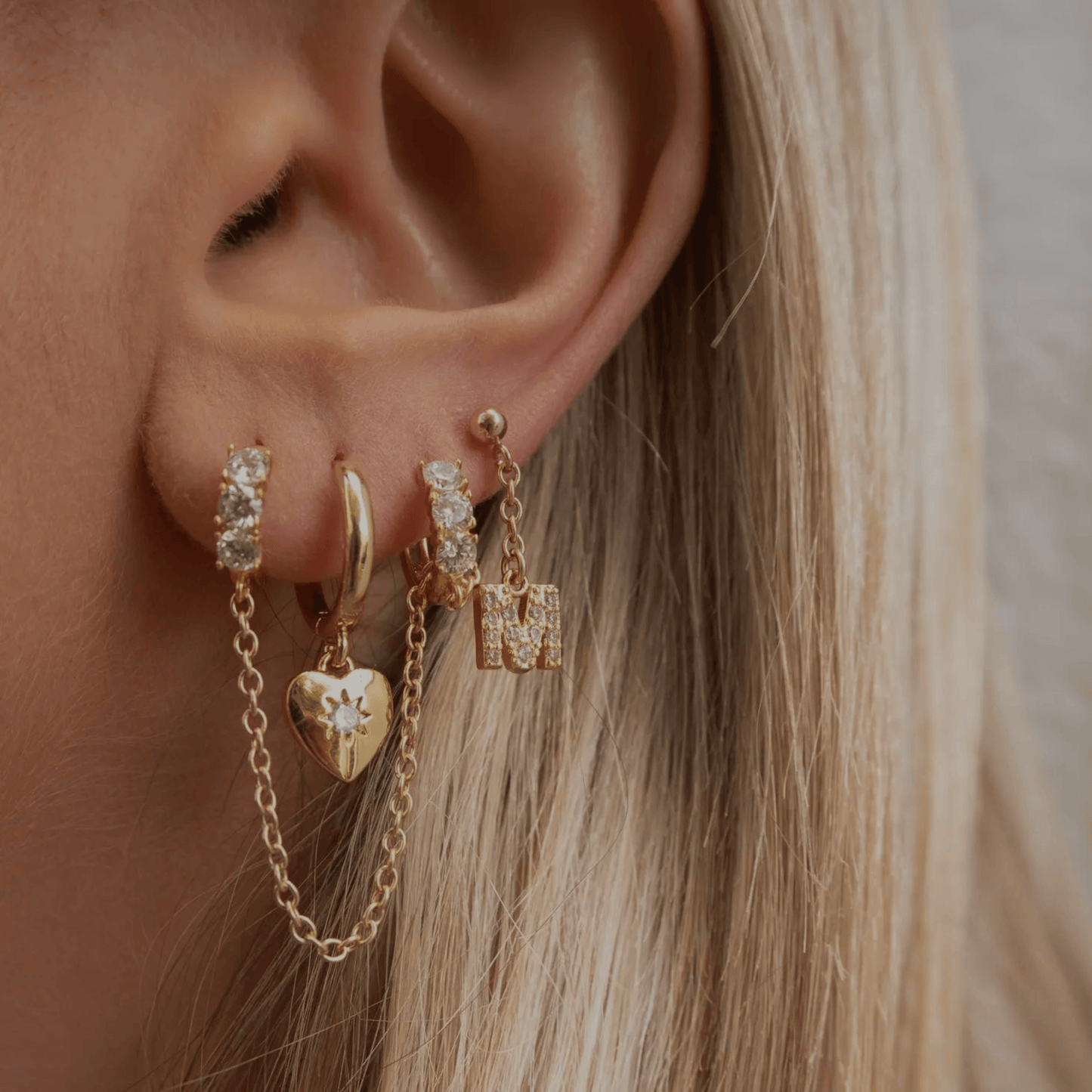 LAYNE INITIAL EARRINGS - SHOP GABRIELLA MARIE