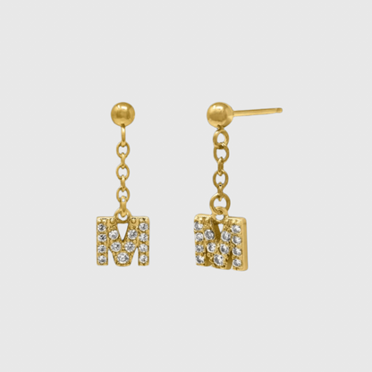 LAYNE INITIAL EARRINGS - SHOP GABRIELLA MARIE