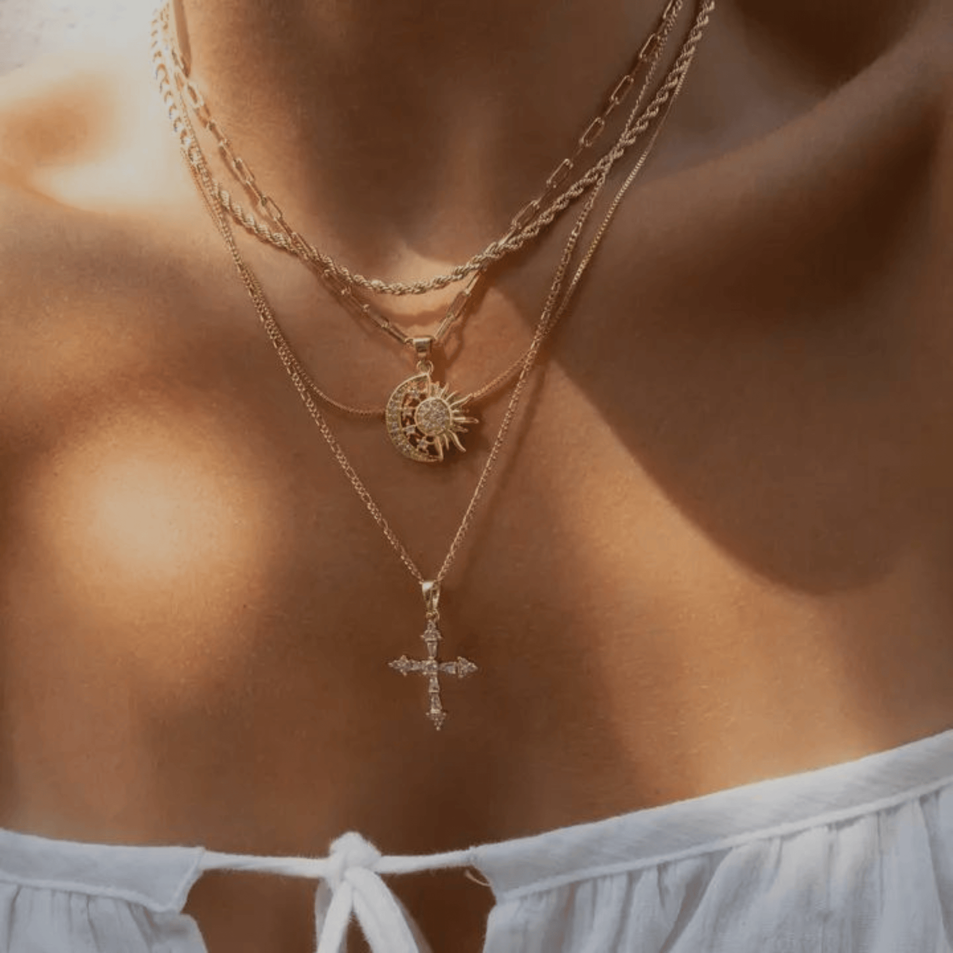 LUCY CROSS NECKLACE - SHOP GABRIELLA MARIE